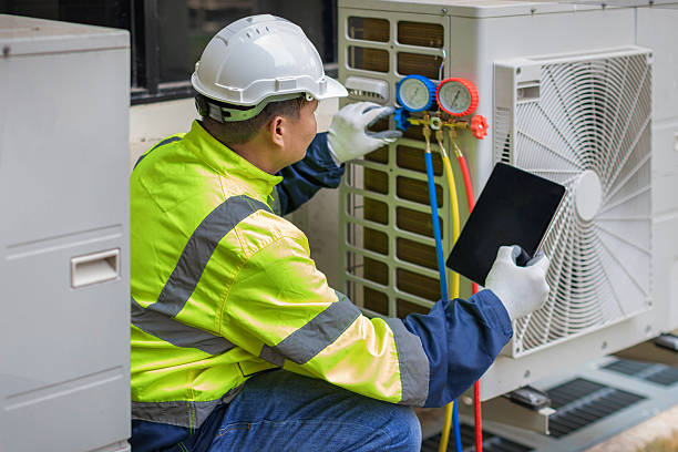 Professional Hvac technician working in Needham Heights, MA